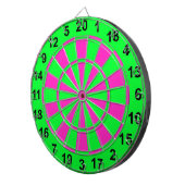 Heldergroen en roze dartbord (Voorkant Rechts)