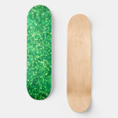  heldergroen faux glitter ontwerp skateboard (Voorkant)
