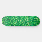  heldergroen faux glitter ontwerp skateboard (Horizontaal)