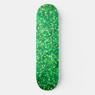  heldergroen faux glitter ontwerp skateboard