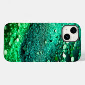 Heldergroen Glitter iPhone Mate Stoer Hoesje (Achterkant (horizontaal))