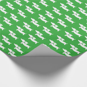 Heldergroen handboek voor wiener Dog Gift Wrap Cadeaupapier