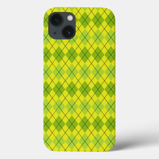 Heldergroen Schots Tartan-patroon Case-Mate iPhone Case (Achterkant)