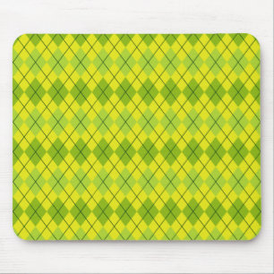 Heldergroen Schots Tartan-patroon Muismat