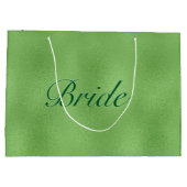 Heldergroene abstracte achtergrond groot cadeauzakje (Achterkant)