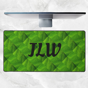 Heldergroene bladeren Natuur Patroon Abstract Bureaumat