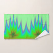 Heldergroene blauwe piek bad handdoek (Handdoek)