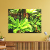 Heldergroene boomvarens canvas afdruk (Insitu (Woonkamer))