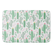 Heldergroene Cactus Succulent Blosheems Patroon Badmat (Voorkant)