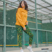 Heldergroene cirkels leggings