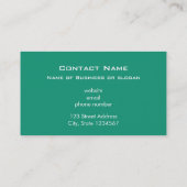 Heldergroene faux glitter textuur visitekaartje (Achterkant)