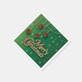 Heldergroene kerst servet (Hoek)