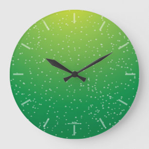 Heldergroene Limoen Soda Bubbles Clock Grote Klok