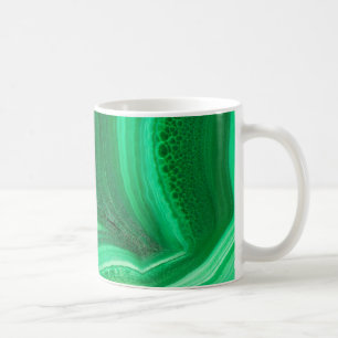 Heldergroene malachiet mineraal koffiemok