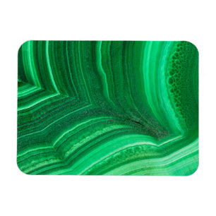 Heldergroene malachiet mineraal magneet