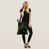 Heldergroene marmer  draagtas (Op model)