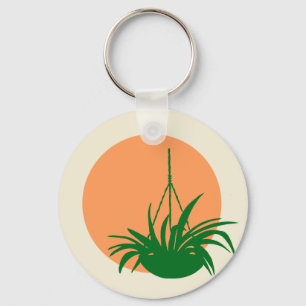 Heldergroene Oranje spin Plant Sleutelhanger