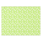 Heldergroene retro polka stippen met bloemmotief tafelkleed (Voorkant (Horizontaal))