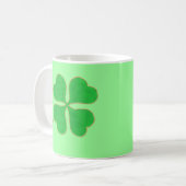 Heldergroene Shamrocks Gold Stippen, strim, mokken (Voorkant links)