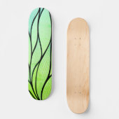 Heldergroene tinten creatief verlofpatroon skateboard (Voorkant)