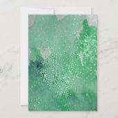 Heldergroene Waterverf Glitter Vijftig en Fabulous Kaart (Achterkant)