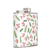 Helderhand getekend kerstmannetje heupfles (Rechts)