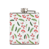 Helderhand getekend kerstmannetje heupfles (Achterkant)