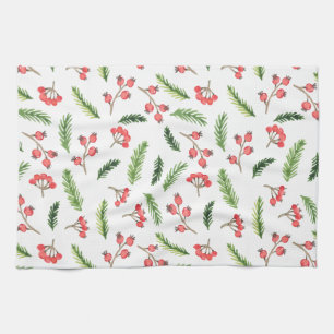 Helderhand getekend kerstmannetje theedoek