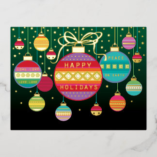 Helderhandige kerstversieringen - Echte goud Folie Feestdagen Briefkaart