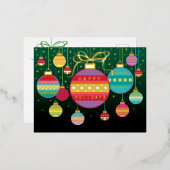 Helderhandige kerstversieringen - Echte goud Folie Feestdagen Briefkaart (Voorkant / Achterkant)