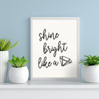 Helderheid als een diamant Typografie Quote