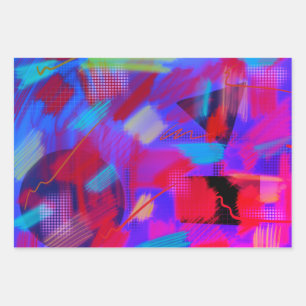 Helderheid en goedkoop Abstracte digitale art 3-kl Inpakpapier Vel