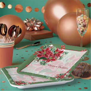 Helderheid en heilige kerstmis papieren bordje