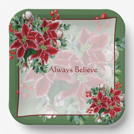 Helderheid en heilige kerstmis papieren bordje (Voorkant)