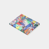 Helderheid en kleurrijk gekleurd snijpapier, colla post-it® notes (Schuin)