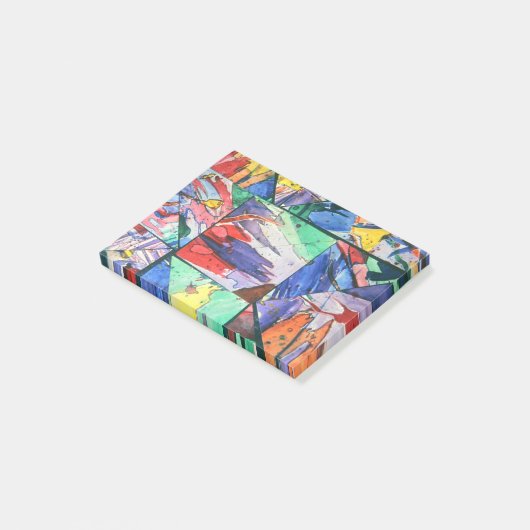 Helderheid en kleurrijk gekleurd snijpapier, colla post-it® notes (Schuin)