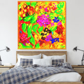Helderheid en kleurrijke bloemen kunst. Nu kopen Canvas Afdruk (Insitu (Slaapkamer))