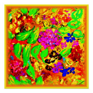 Helderheid en kleurrijke bloemen kunst. Nu kopen Perfect Poster