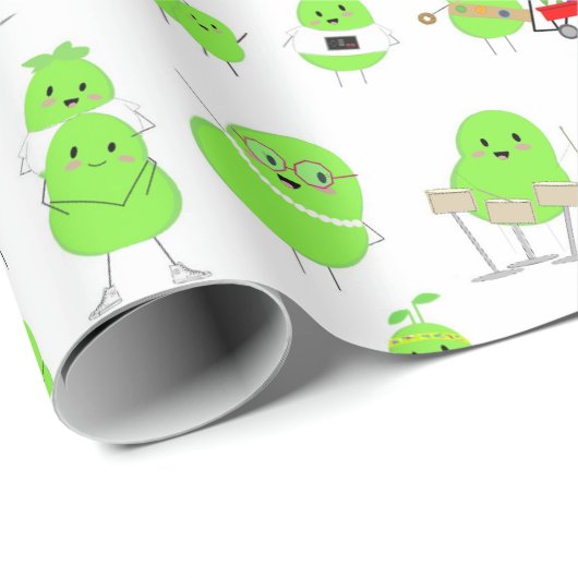 Helderheid en kleurrijke Lima Bean Wrapping Paper Cadeaupapier (Rol Hoek)