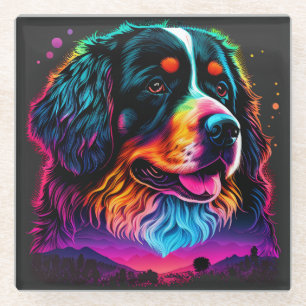 Helderheid en mooie Bernese Mountain Dog Glazen Onderzetter