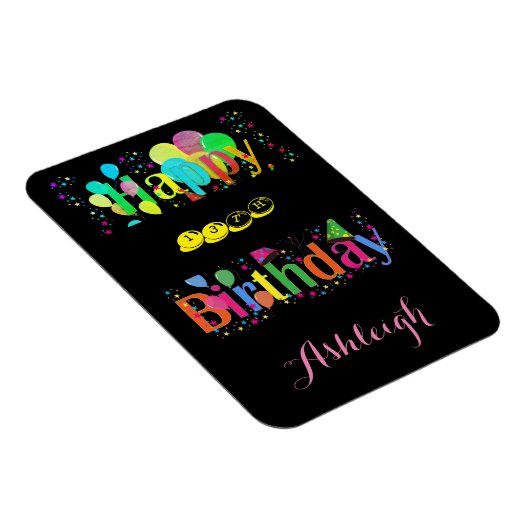 Helderheid en mooie verjaardag magneet (Rechterzijde)