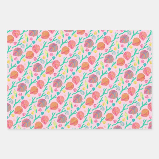 Helderheid en seaweed Pattern Inpakpapier Vel (Voorkant 2)