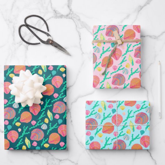 Helderheid en seaweed Pattern Inpakpapier Vel (Voorkant)