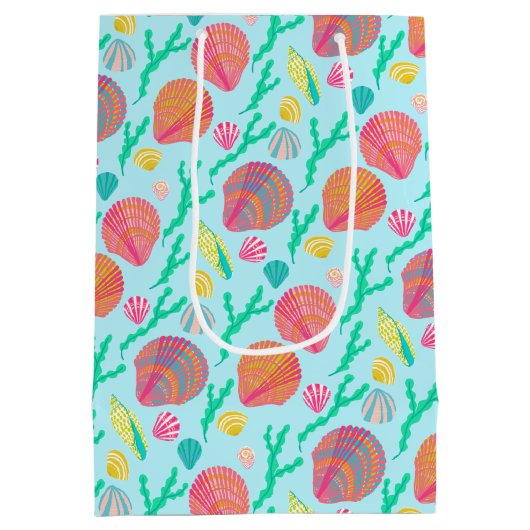 Helderheid en seaweed Pattern Medium Cadeauzakje (Achterkant)