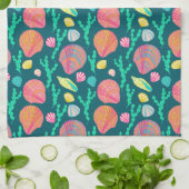 Helderheid en seaweed Pattern Theedoek (Gevouwen)