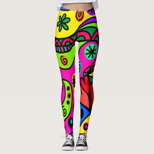 Helderheid en wervelpatroon leggings (Voorkant)