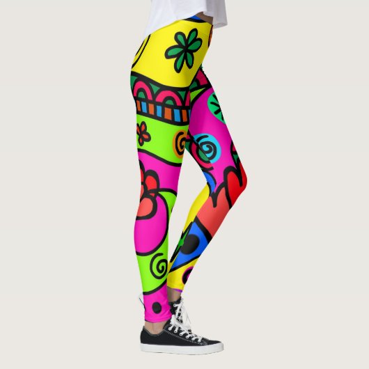 Helderheid en wervelpatroon leggings (Rechts)