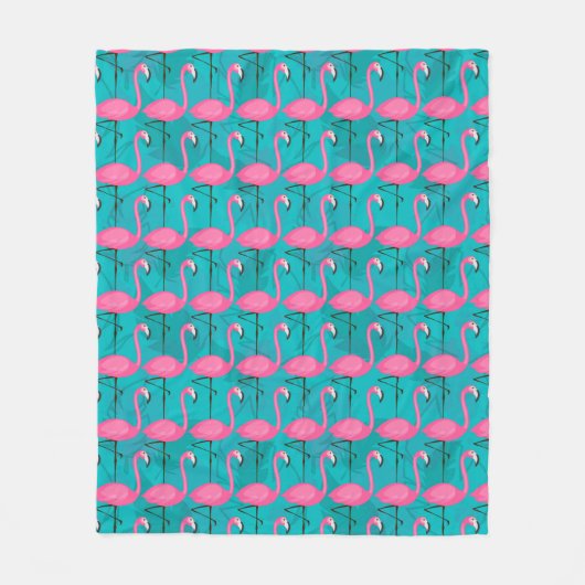 Helderheid Flamingo patroon Fleece Deken (Voorkant)