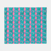 Helderheid Flamingo patroon Fleece Deken (Voorkant (Horizontaal))