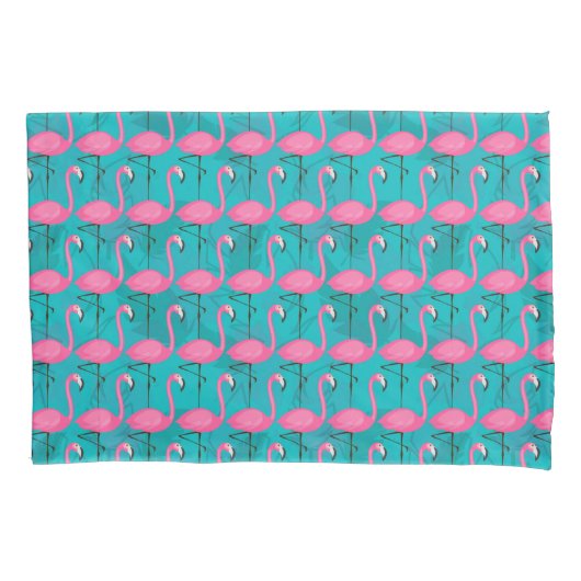 Helderheid Flamingo patroon Kussensloop (Voorkant-Links)